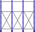Bild von Kragarmregal doppelseitig, 3 Felder, Höhe 3000 mm, Armtiefe 2x400-700 mm
